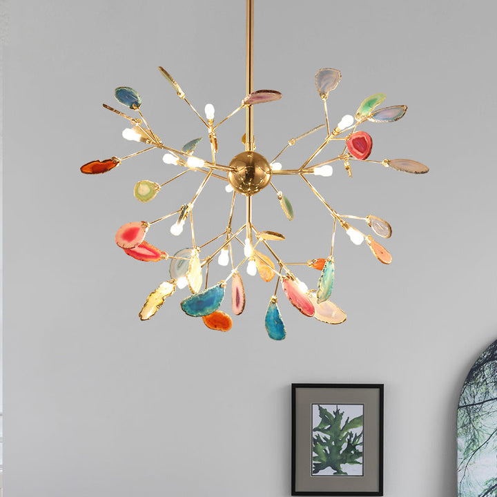 Nordycka Agatowa Lampa Wisząca | Nowoczesna Lampa | Unikalny Wystrój Wnętrz | Metal | 30 cm–60 cm