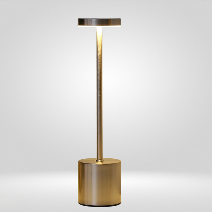 Nowoczesna lampa LED | Ładowana przez USB | Ciepłe, neutralne i zimne światło | Bezprzewodowa lampa stołowa z metalu