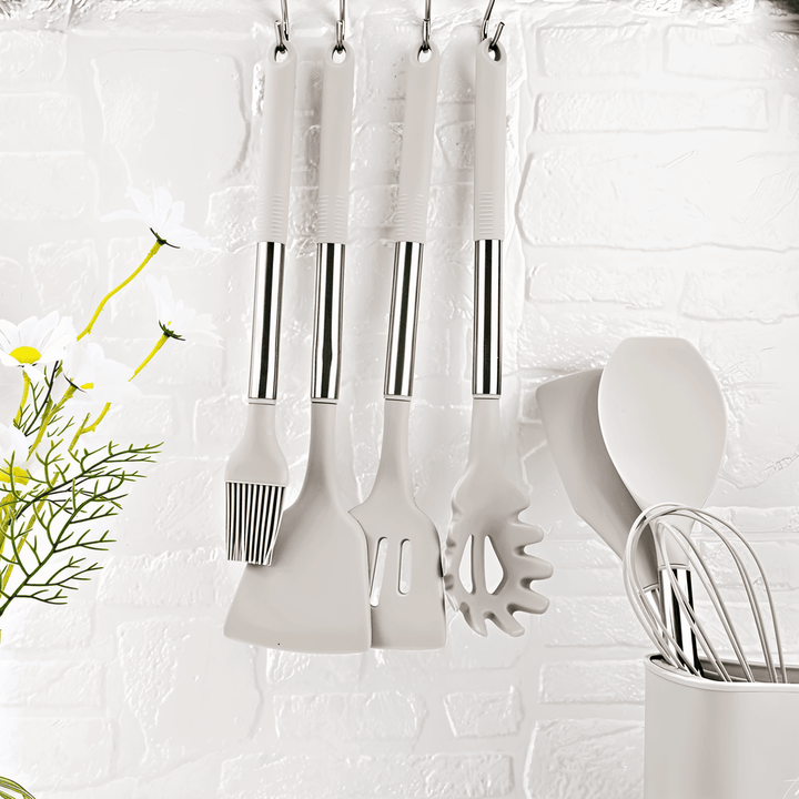 KitchenPro Silikonowe Akcesoria Kuchenne – Kompletny zestaw 12 częściowy