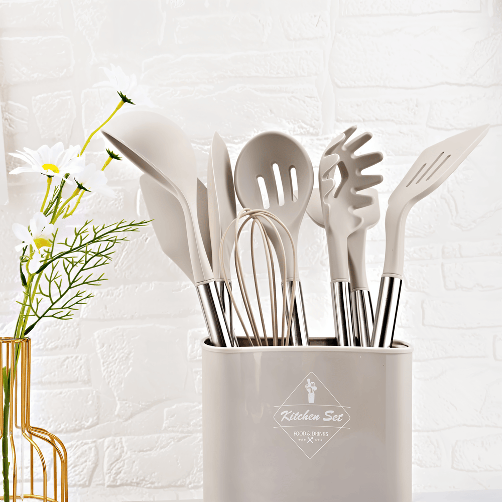 KitchenPro Silikonowe Akcesoria Kuchenne – Kompletny zestaw 12 częściowy