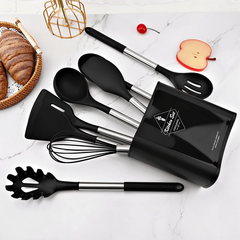 KitchenPro Silikonowe Akcesoria Kuchenne – Kompletny zestaw 12 częściowy