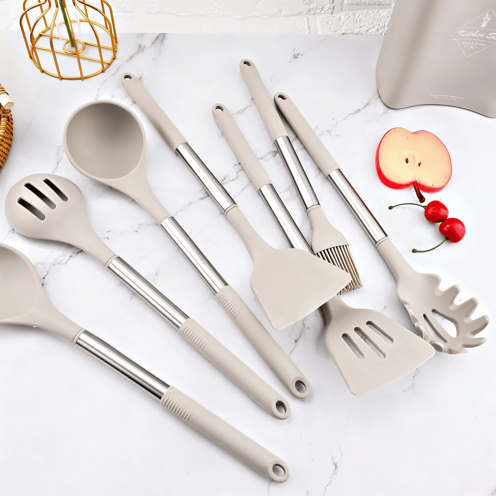 KitchenPro Silikonowe Akcesoria Kuchenne – Kompletny zestaw 12 częściowy