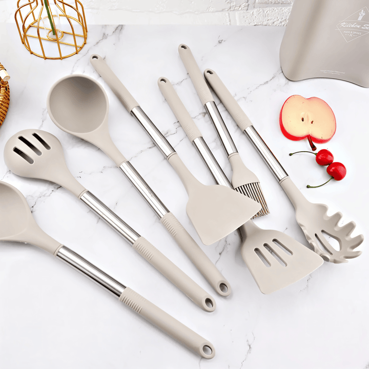 KitchenPro Silikonowe Akcesoria Kuchenne – Kompletny zestaw 12 częściowy