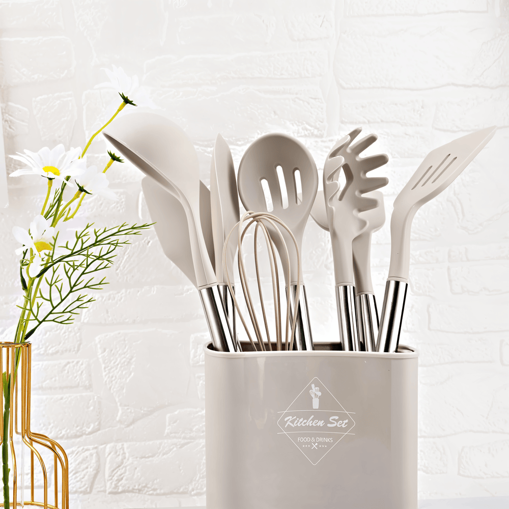 KitchenPro Silikonowe Akcesoria Kuchenne – Kompletny zestaw 12 częściowy