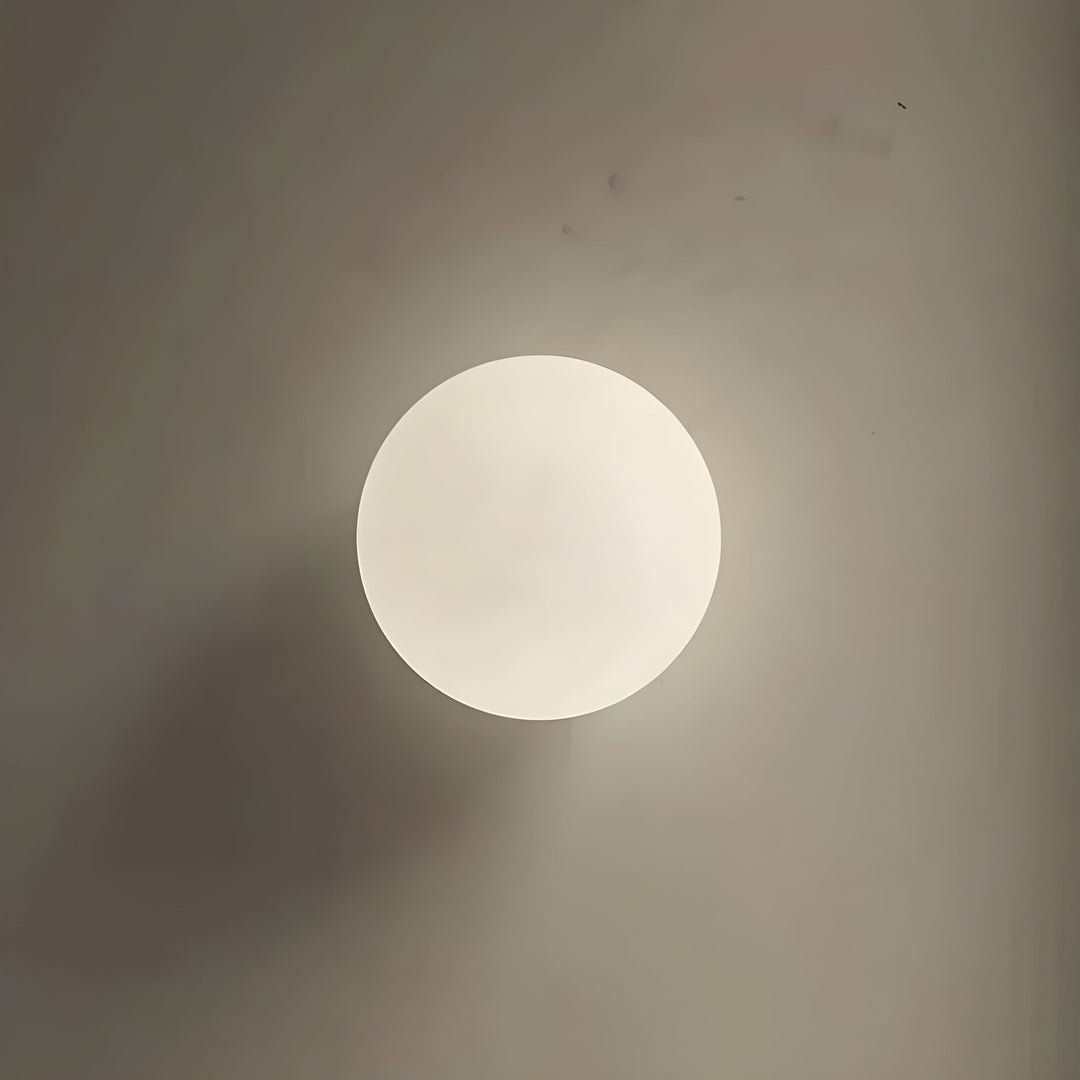 Okrągła Szklana Lampa Ścienna – Nowoczesna Lampa LED do Salonu lub Przedpokoju