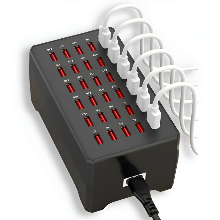 Multi-USB Stacja Ładowania – 30 portów | Szybkie i jednoczesne ładowanie wielu urządzeń