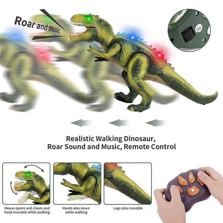 Zdalnie Sterowany T-Rex Dinozaur z Lampą LED