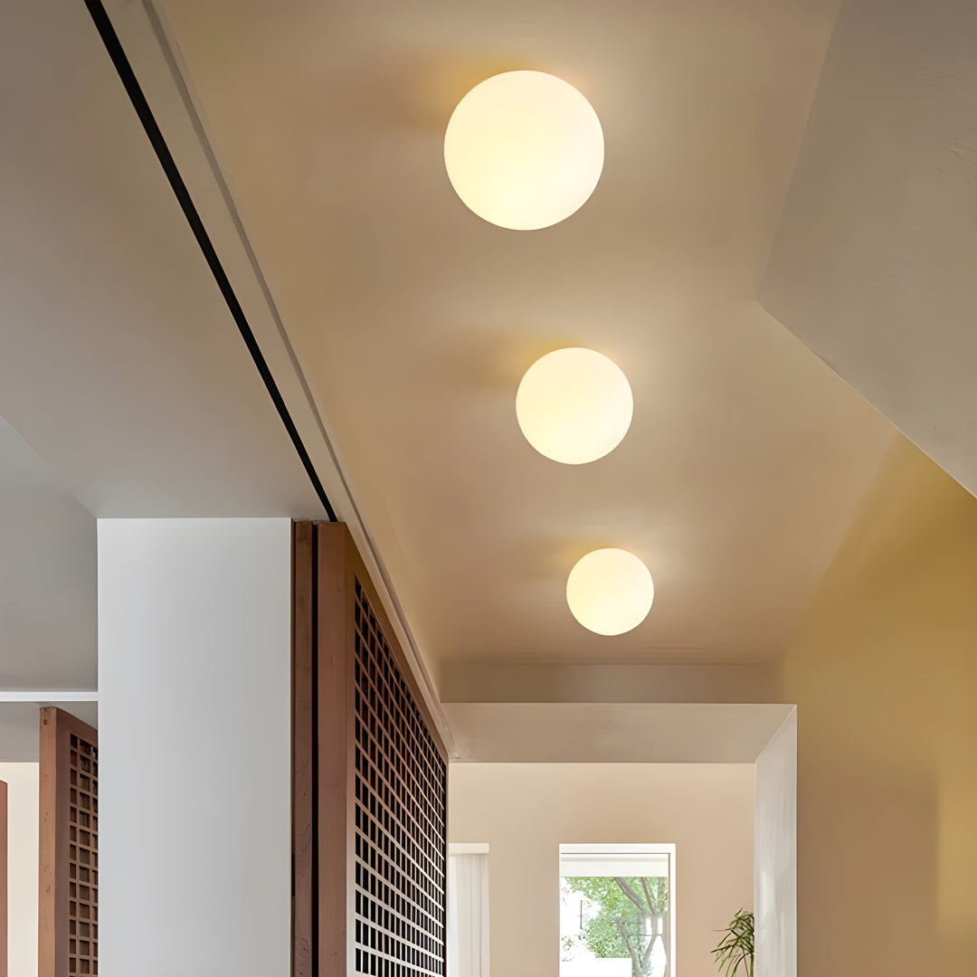 Okrągła Szklana Lampa Ścienna – Nowoczesna Lampa LED do Salonu lub Przedpokoju