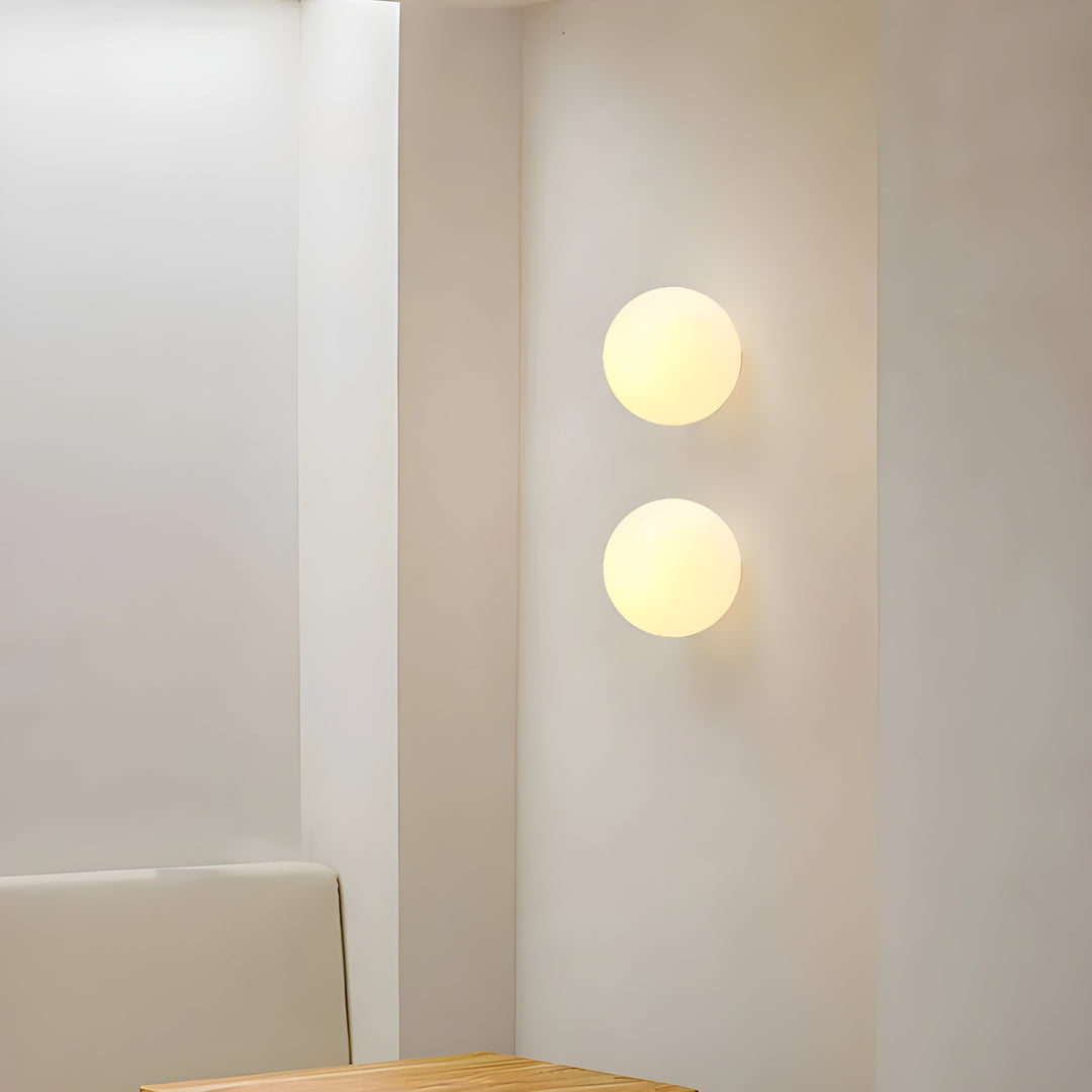 Okrągła Szklana Lampa Ścienna – Nowoczesna Lampa LED do Salonu lub Przedpokoju