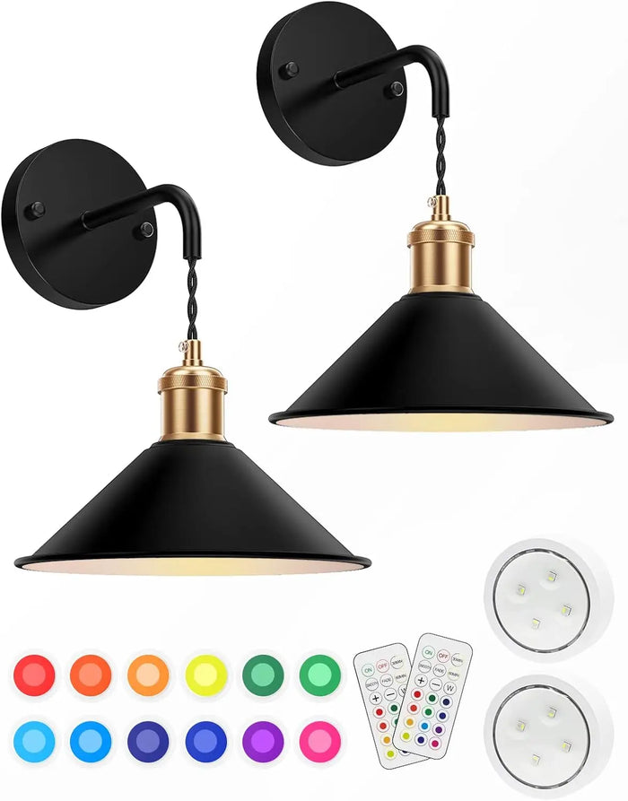 Zestaw 2 Bezprzewodowych Lamp Ściennych Royallure z Pilotem – Dimmowalne Lampy RGB z Funkcją Timera i Pamięci