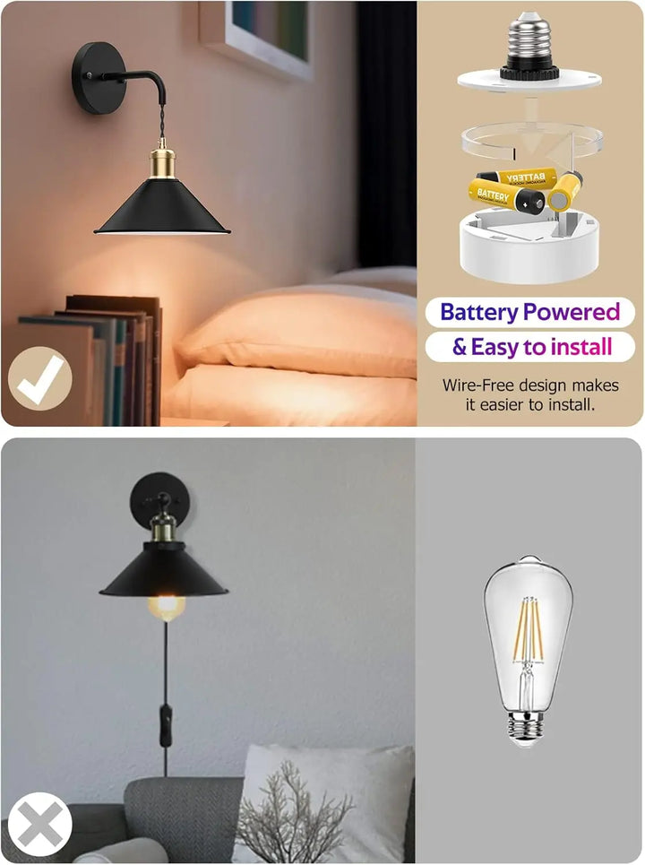 Zestaw 2 Bezprzewodowych Lamp Ściennych Royallure z Pilotem – Dimmowalne Lampy RGB z Funkcją Timera i Pamięci