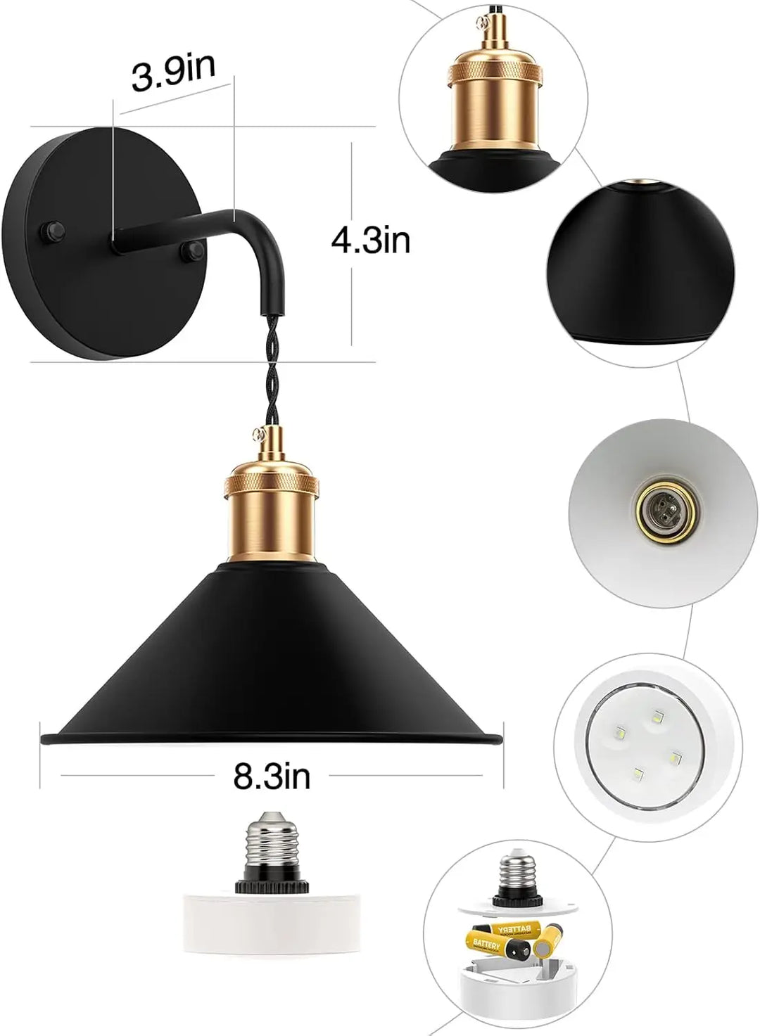 Zestaw 2 Bezprzewodowych Lamp Ściennych Royallure z Pilotem – Dimmowalne Lampy RGB z Funkcją Timera i Pamięci