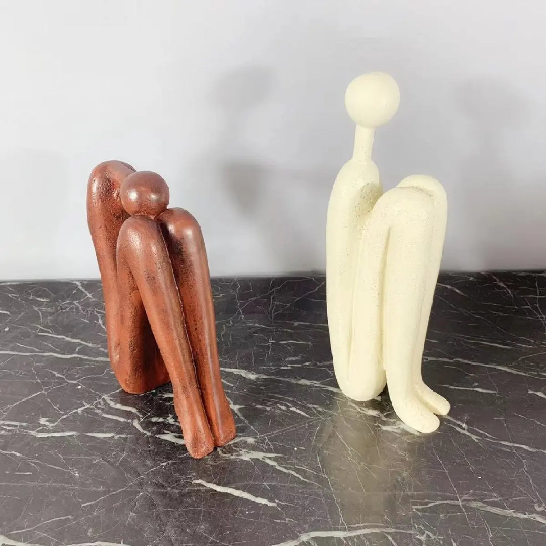 Rzeźbiarskie Podpórki do Książek | Nowoczesna Dekoracja Półek | Antypoślizgowa Podstawa | 5,9" Żywica