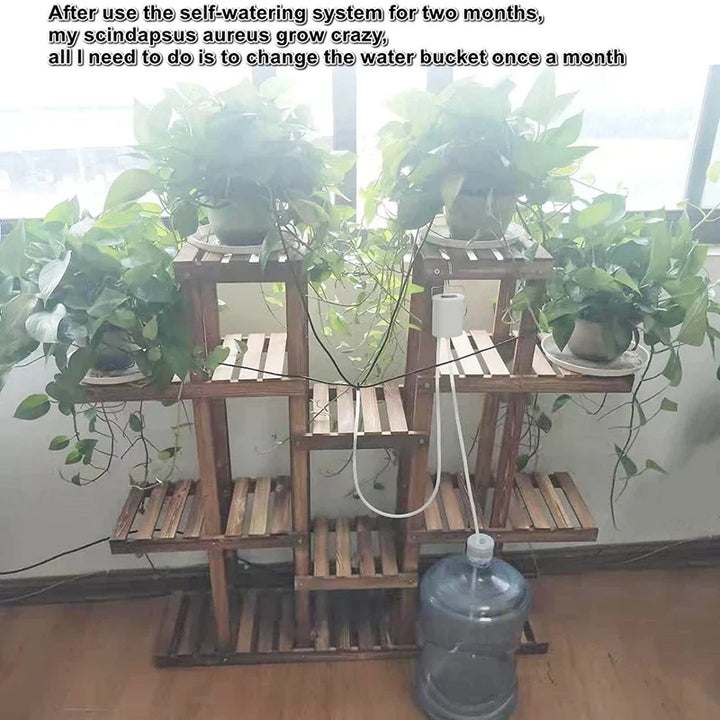 Carvallo AquaSmart Automatyczny system nawadniający z 2/4/8 głowicami kroplującymi | Ładowalny i oszczędzający czas | Do roślin wewnętrznych i na balkon