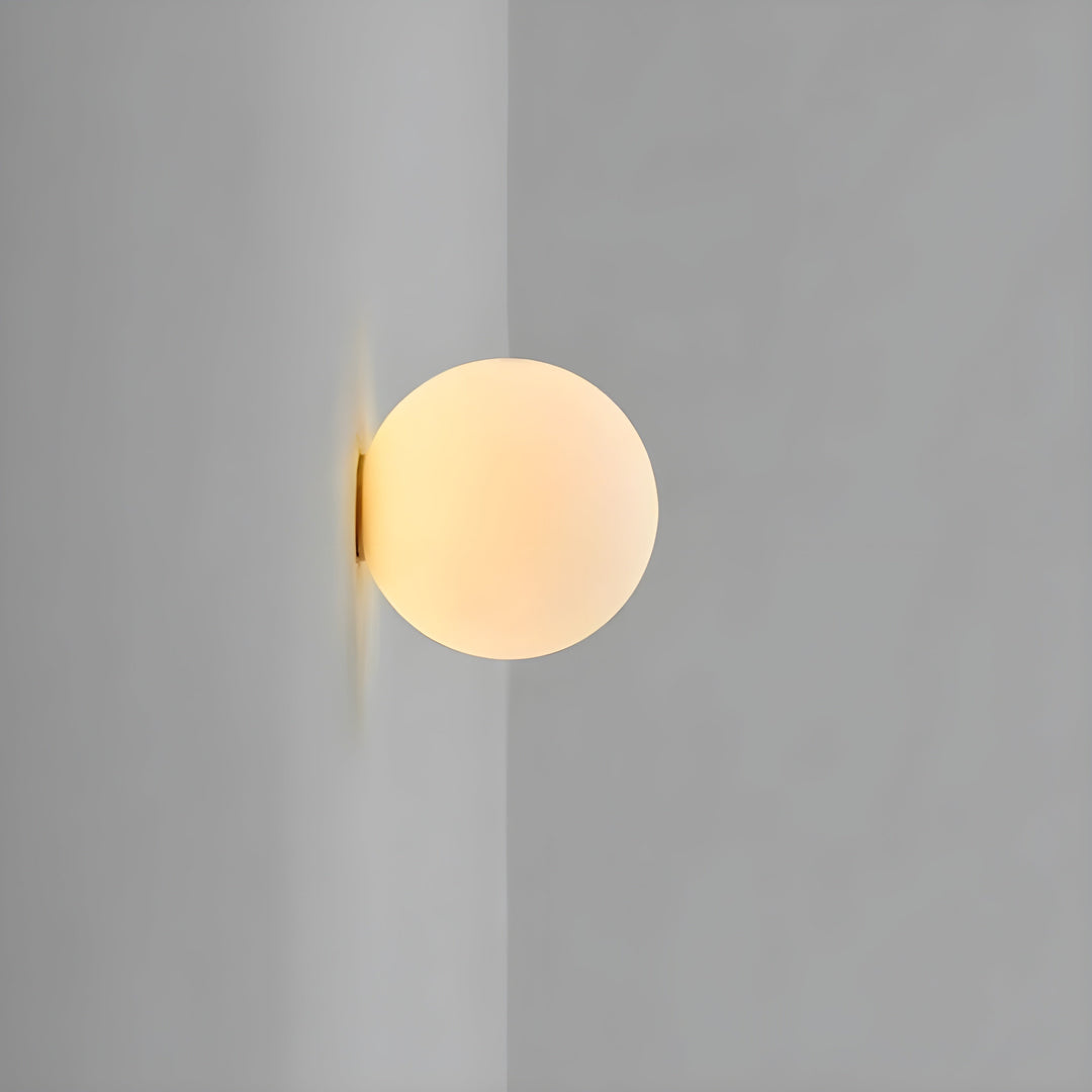 Okrągła Szklana Lampa Ścienna – Nowoczesna Lampa LED do Salonu lub Przedpokoju