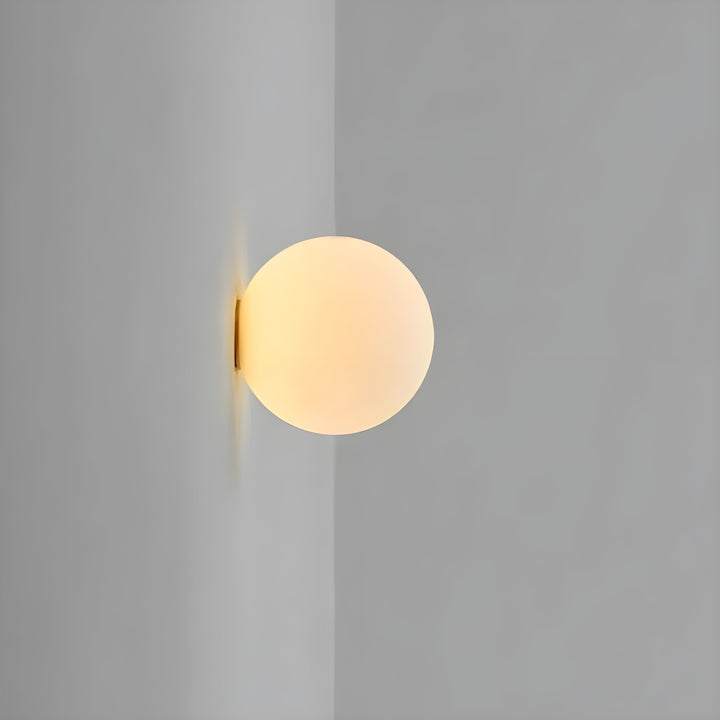 Okrągła Szklana Lampa Ścienna – Nowoczesna Lampa LED do Salonu lub Przedpokoju