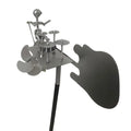 Carvallo Metalowy Wiatrak Gitara | Ręcznie Robiona Rzeźba Wiatru | Rockowa Dekoracja do Ogrodu i Tarasu | 28 × 17 cm