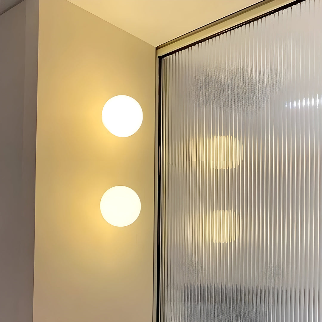 Okrągła Szklana Lampa Ścienna – Nowoczesna Lampa LED do Salonu lub Przedpokoju