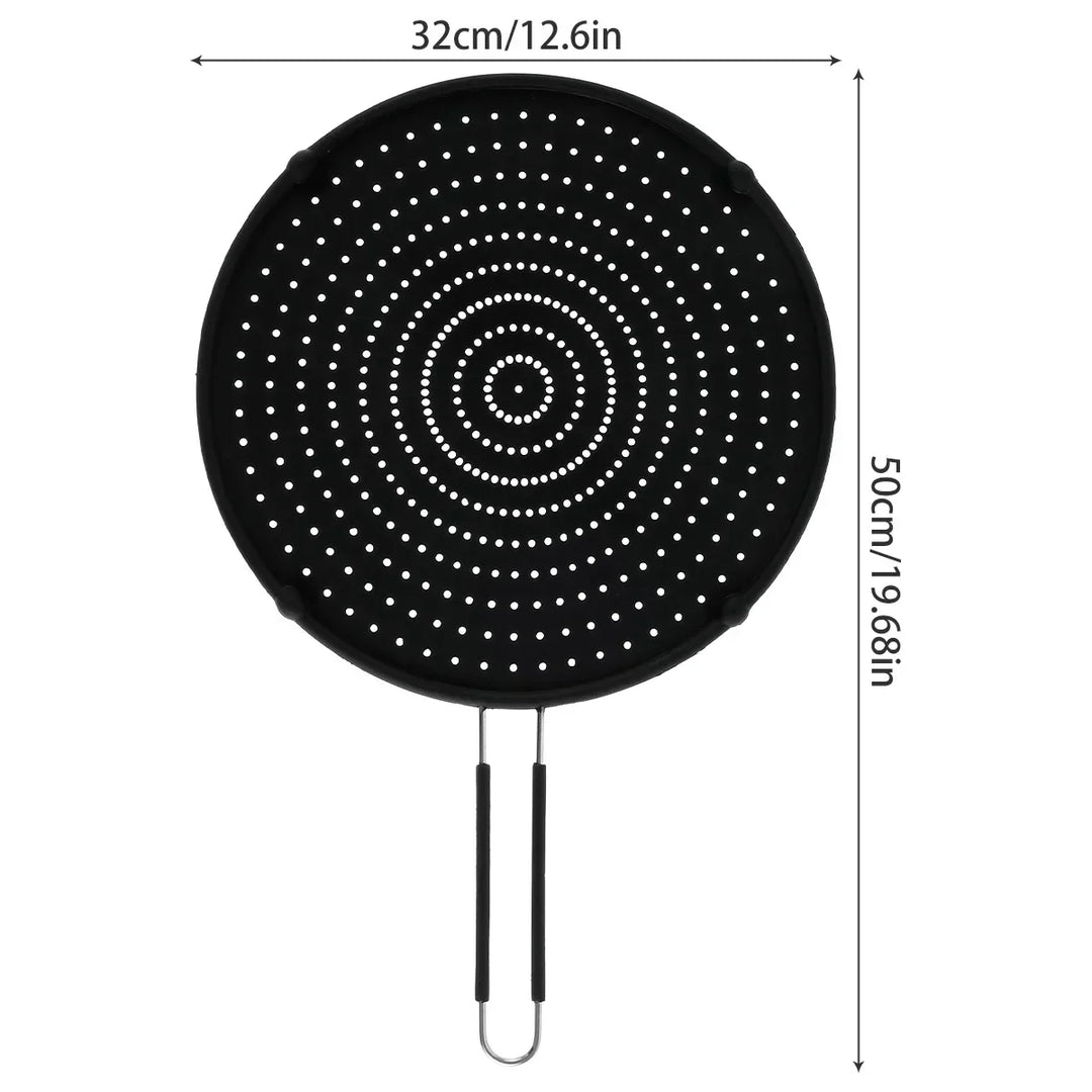 Carvallo CookSafe FlexGuard | Silikon i stal nierdzewna | Składana osłona na patelnię i garnek | 50×32 cm | Odporny na ciepło i bezpieczny w zmywarce