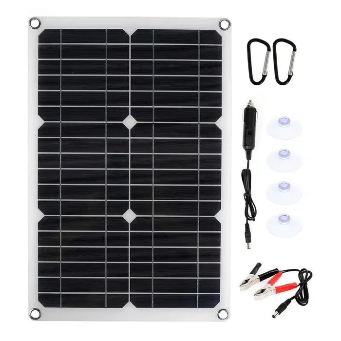 Carvallo Panel słoneczny 1200W | Elastyczny panel 12V do ładowania | 2x USB & 100A regulator ładowania | Kemping na świeżym powietrzu
