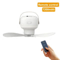 Wentylator sufitowy Carvallo | Bateria 3600/7200 mAh | LED i pilot zdalnego sterowania | Cichy i do zawieszenia