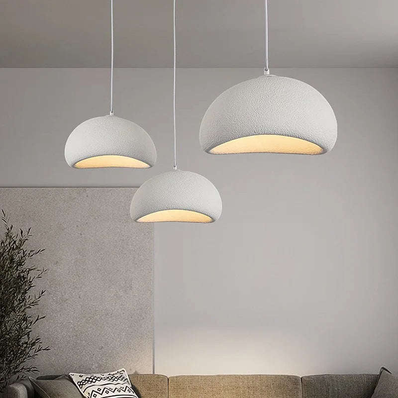 Nowoczesna nordycka lampa wisząca Wabi-Sabi LED – Regulowana lampa wisząca do jadalni i salonu