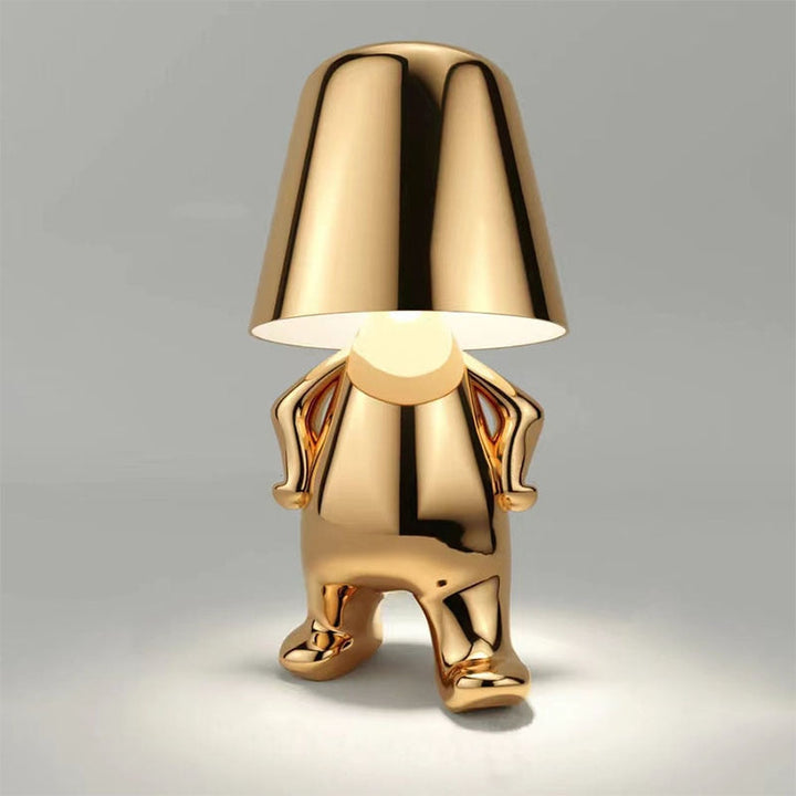Nowoczesna Złota Metalowa Lampa LED na Stół