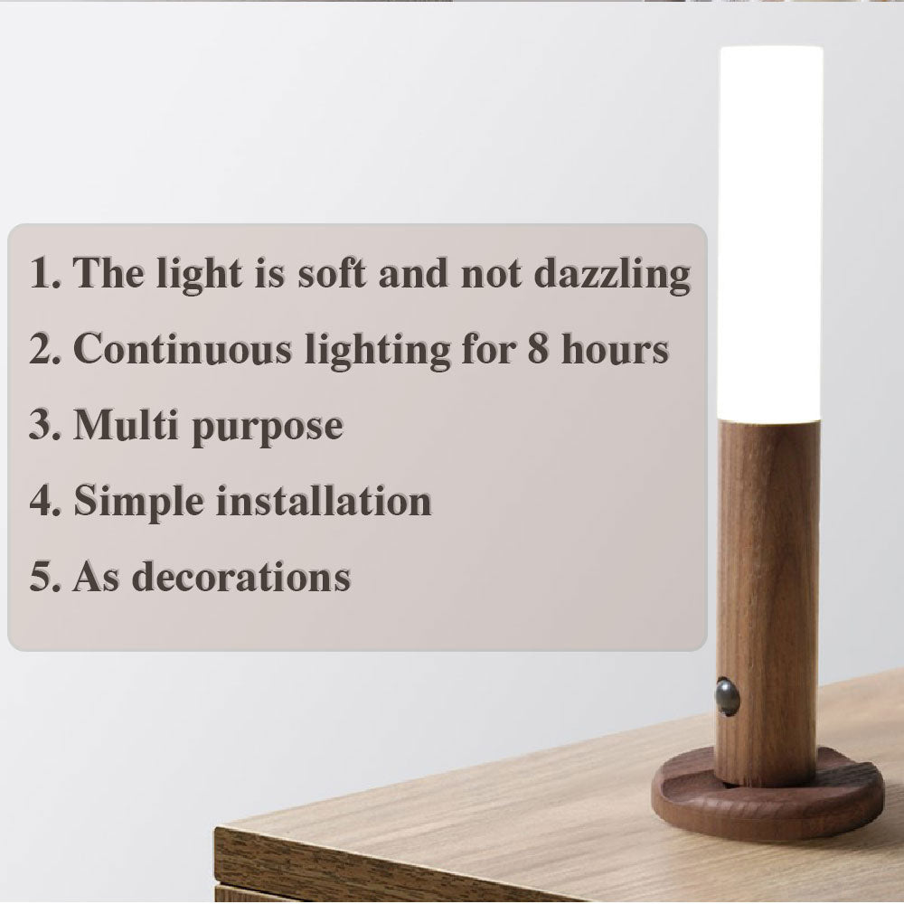 Ładowalna lampa ścienna LED – Lampa z czujnikiem ruchu USB z magnesem do sypialni, salonu i schodów