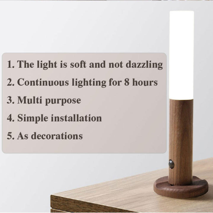 Ładowalna lampa ścienna LED – Lampa z czujnikiem ruchu USB z magnesem do sypialni, salonu i schodów