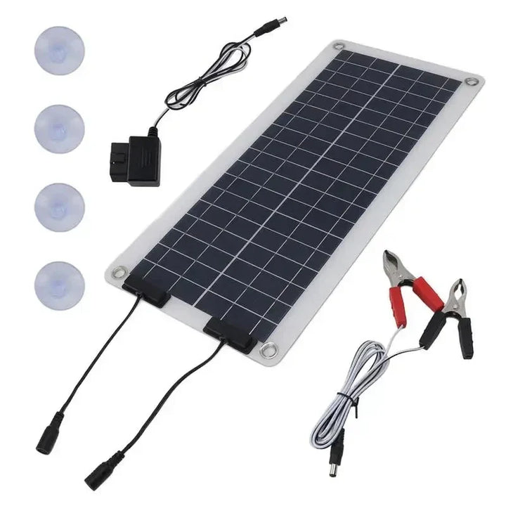 Carvallo Mobilis 100W Ładowarka Solar | Wodoodporna &amp; Przenośna | Podwójne Wyjście 12V–24V | Do Samochodu, Motocykla, Łodzi &amp; Kampera