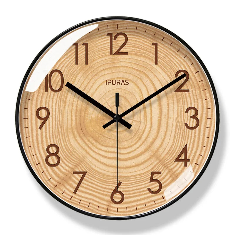 Zegar Ścienny TimeWisp z Drewna – Cichy i Stylowy Pomiar Czasu