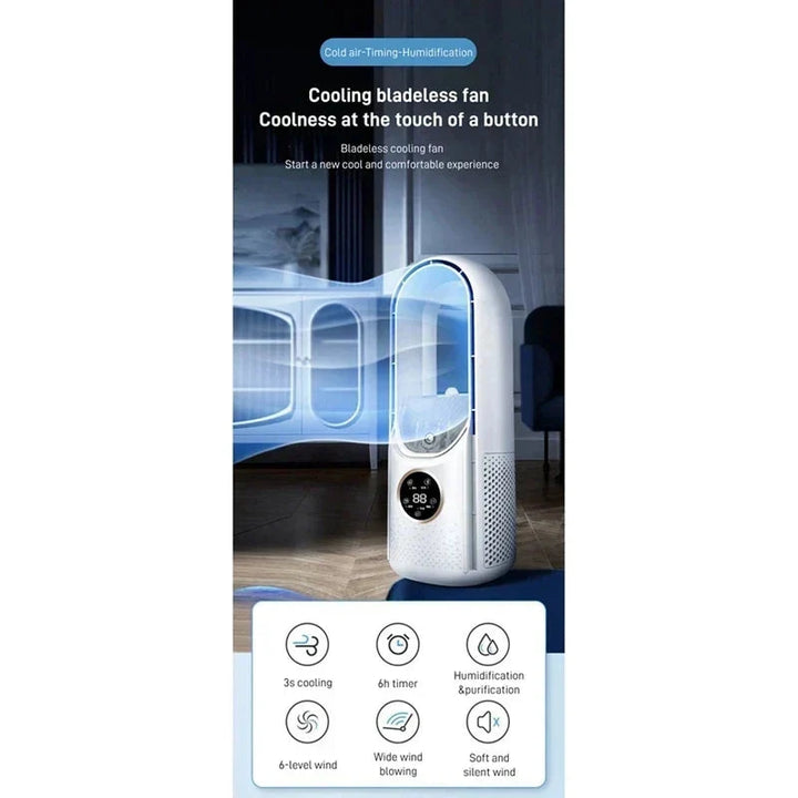 Wentylator USB bez łopatek – Cichy i przenośny chłodnica biurkowa do domu lub biura