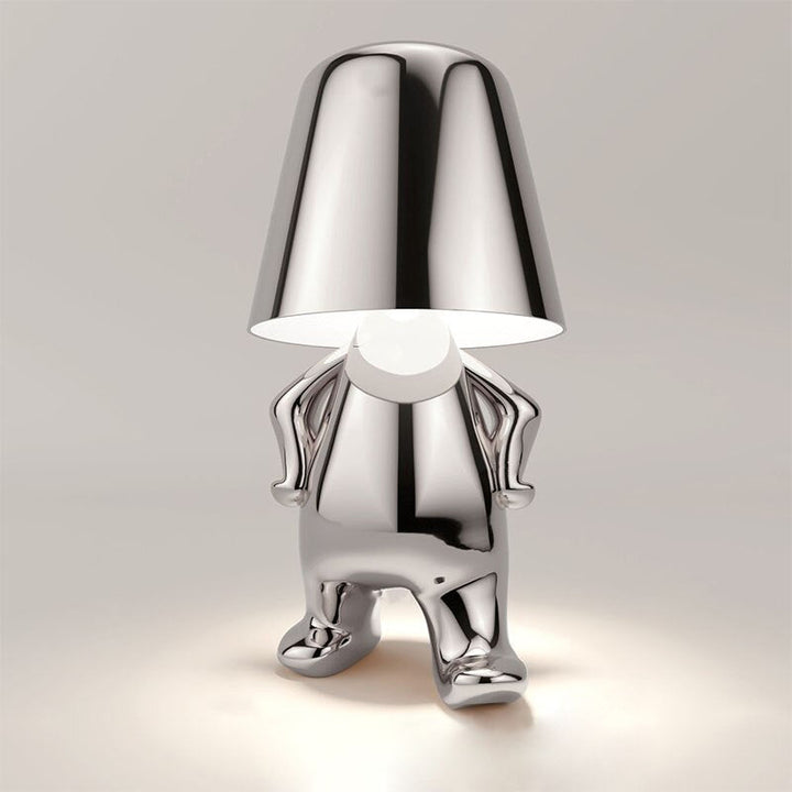 Nowoczesna Złota Metalowa Lampa LED na Stół