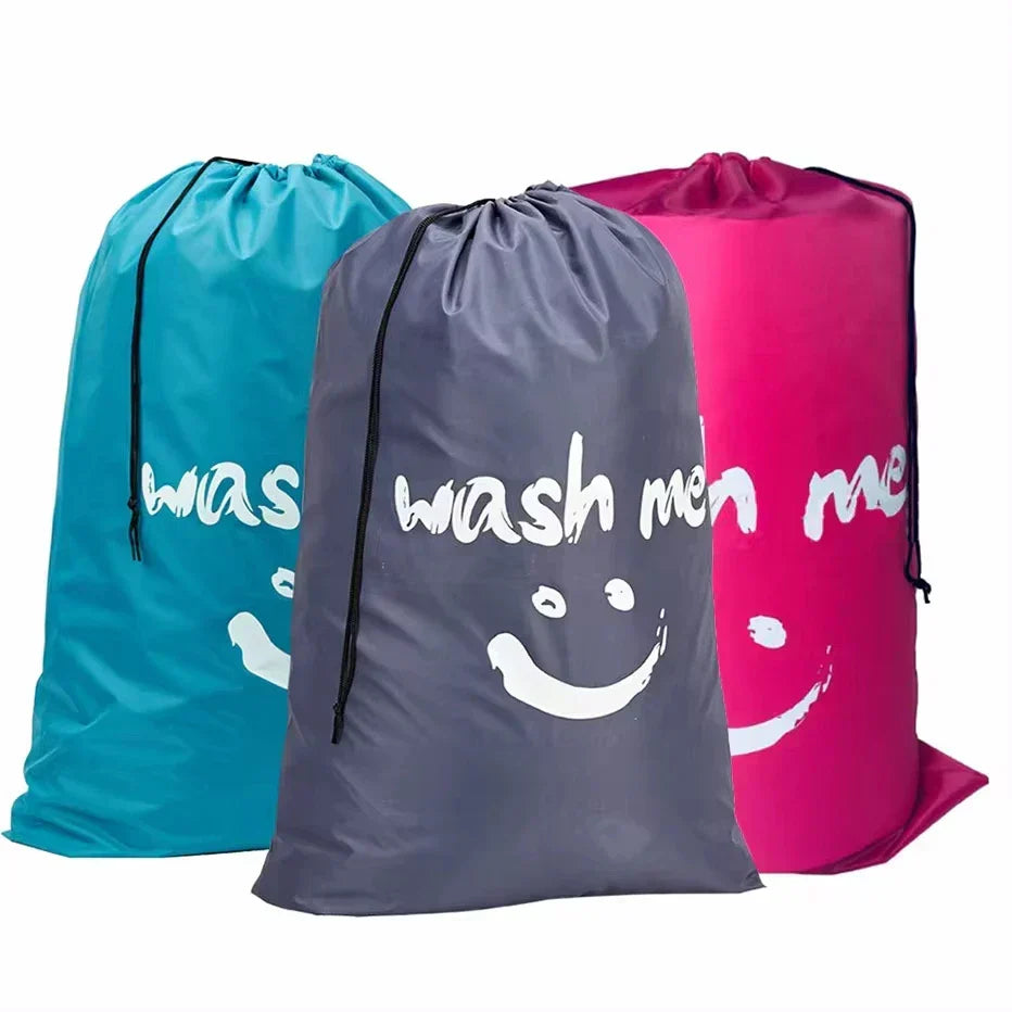 Torba do prania Carvallo | Design „Wash Me“ | Duża i odporna na rozdarcia | Idealna na podróże, dla studentów i do domu