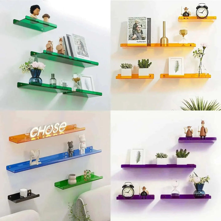RetroCraft – Unosząca się półka wystawowa z inspiracją lat 80. i przezroczystą strukturą