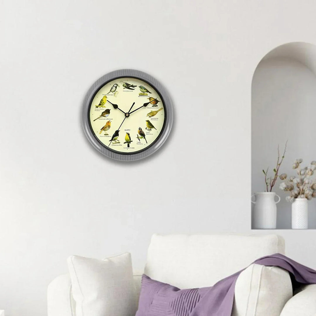 VogelZang - 10 Tum Zingande Ptasi Zegar Ścienny do Stylowego Wnętrza