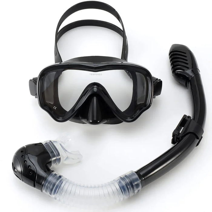 Carvallo Barn Tauchmask med snorkel | Antyfogowy i szczelny | Szkło hartowane i silikon | Dla chłopców i dziewcząt w wieku 7–15 lat