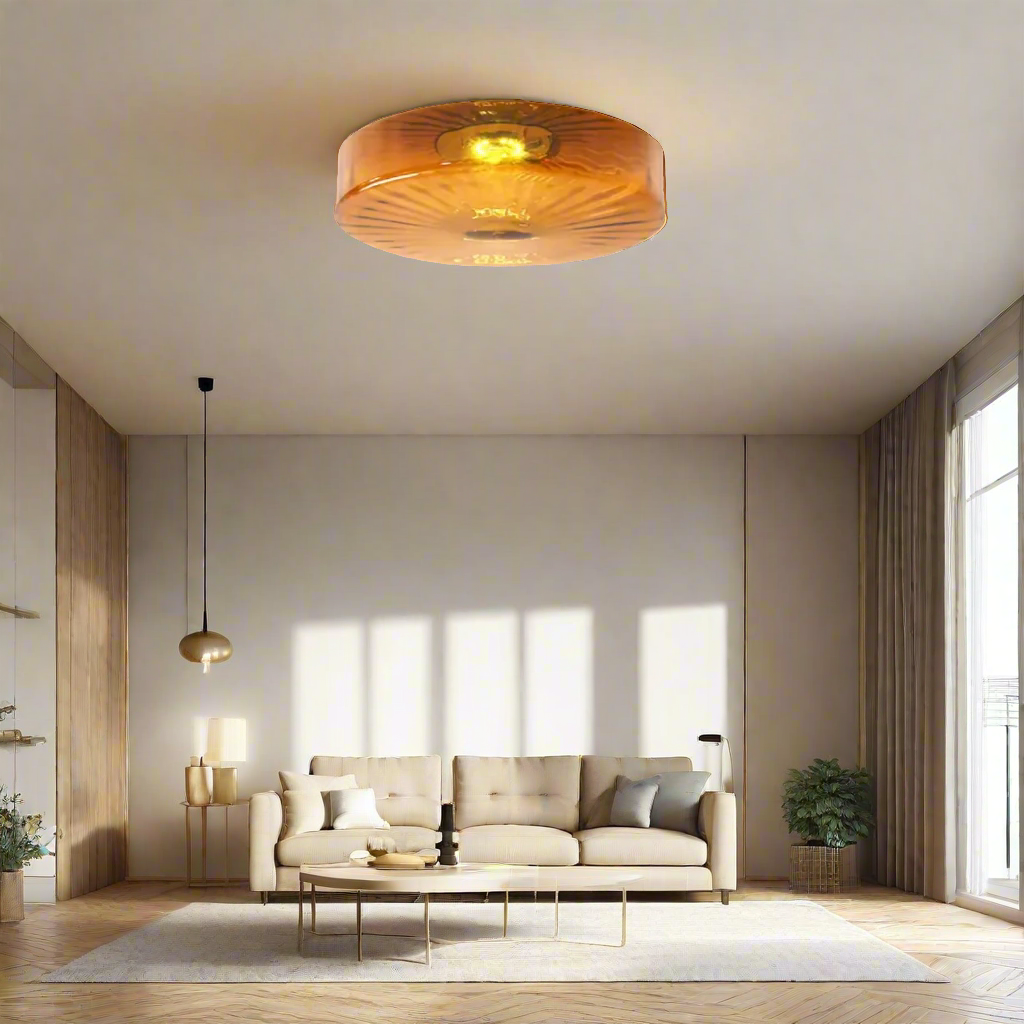 RadiantAura – Lampa sufitowa Solstråle ze szkła dla eleganckiego oświetlenia i stylowego wnętrza