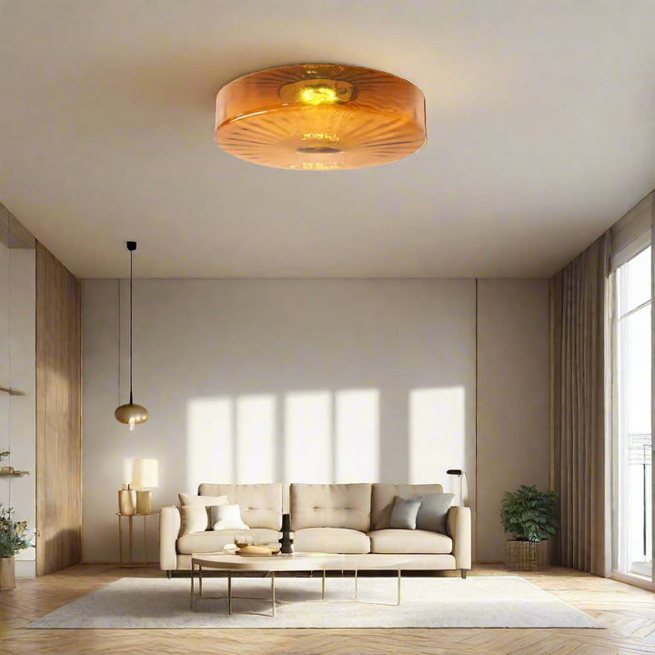 RadiantAura – Lampa sufitowa Solstråle ze szkła dla eleganckiego oświetlenia i stylowego wnętrza