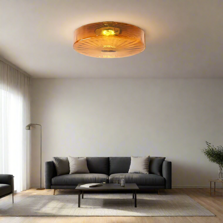 RadiantAura – Lampa sufitowa Solstråle ze szkła dla eleganckiego oświetlenia i stylowego wnętrza