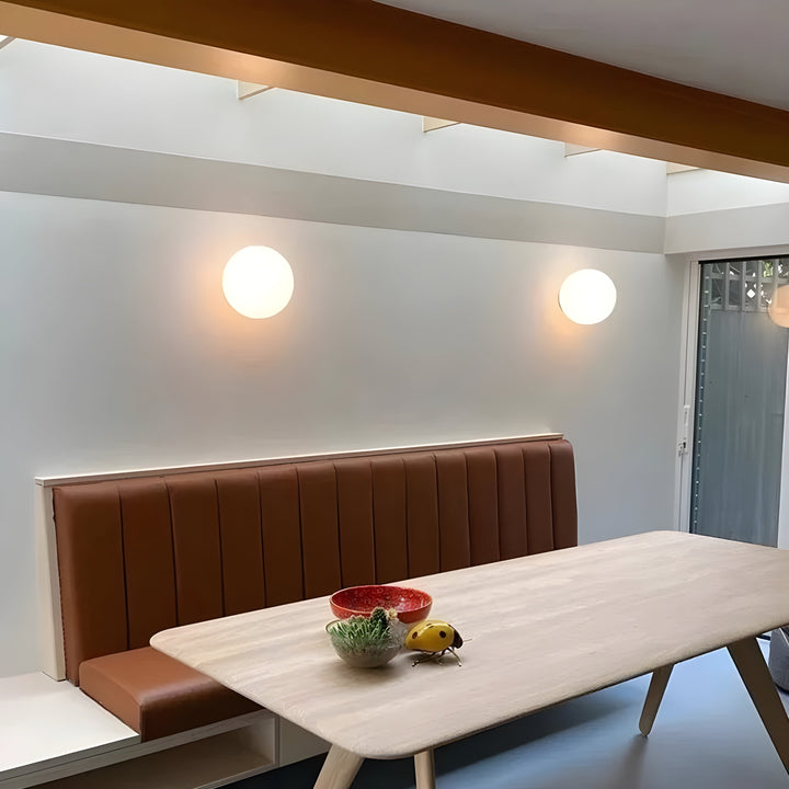 Okrągła Szklana Lampa Ścienna – Nowoczesna Lampa LED do Salonu lub Przedpokoju