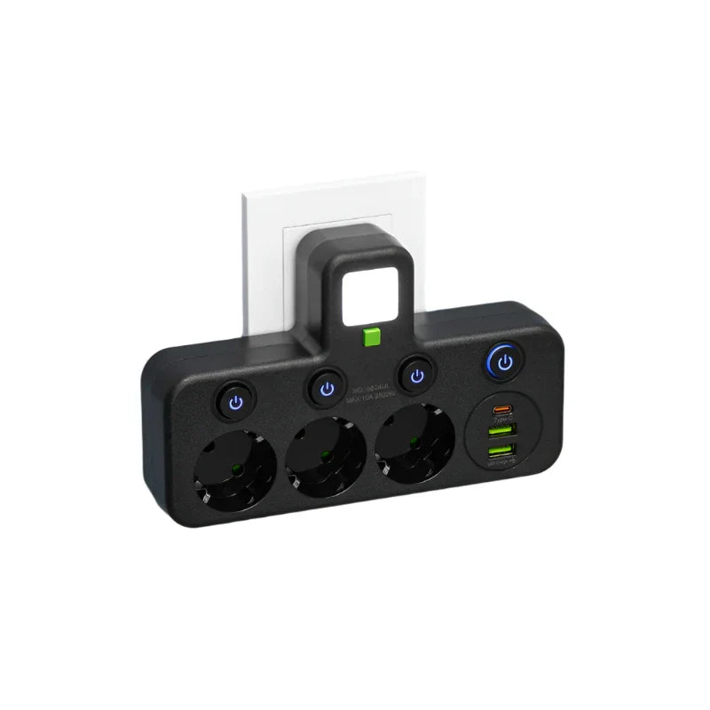 Carvallo VOLTRIQ ProLine | 3–4 gniazda + 2× USB &amp; 1× Typ-C | 2500 W | Ochrona przeciwprzepięciowa &amp; Włącznik