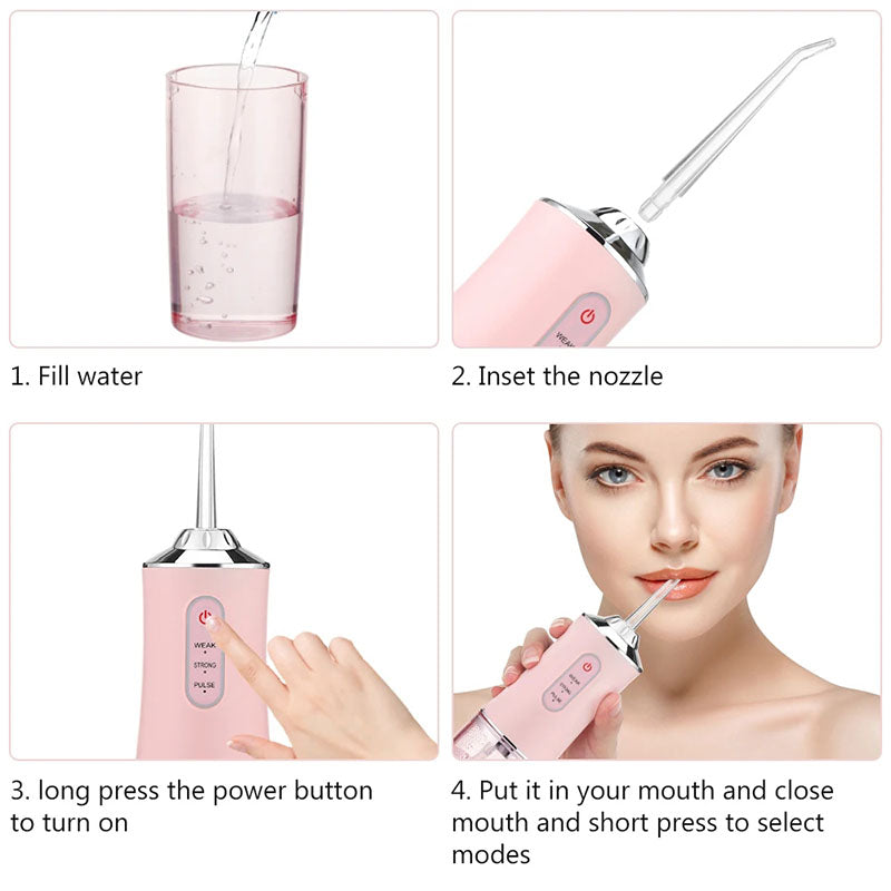 Bezprzewodowy Irrigator do Zębów – Przenośny Ładowany Oral Irrigator do Głębokiego Czyszczenia