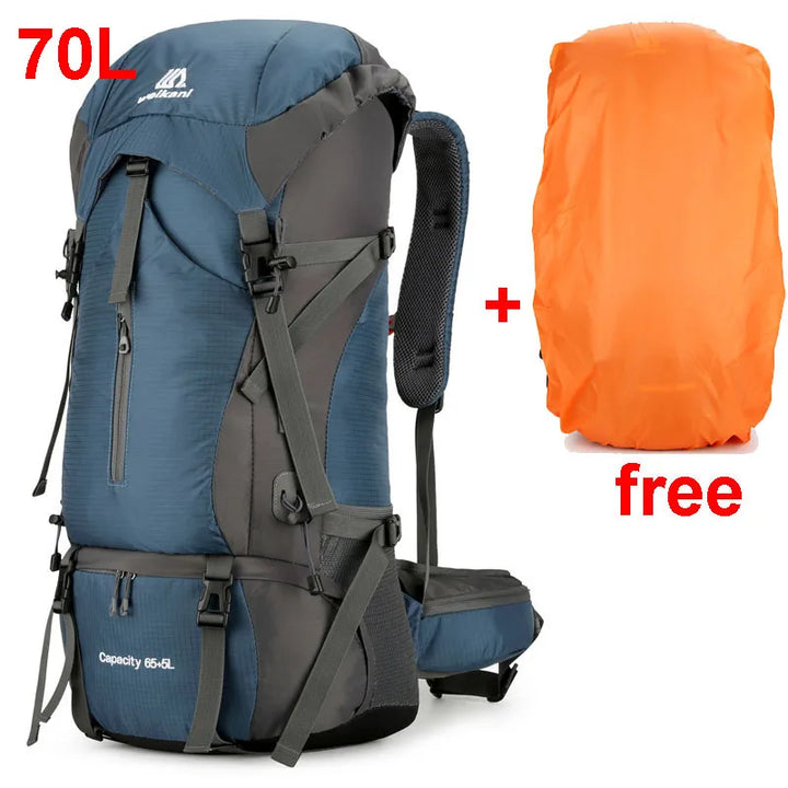Carvallo 70L Plecak Trekkingowy | Wodoodporny Plecak Kempingowy z Osłoną Przeciwdeszczową | Duży Plecak na Zewnątrz do Wędrówek, Wspinaczki Górskiej i Podróży