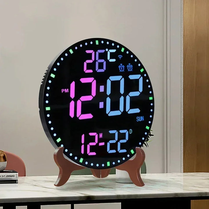 WiFiTid - LED Zegar Ścienny z Kalendarzem i Podwójną Funkcją Alarmu