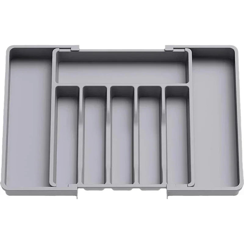 Carvallo wkładka do szuflady na sztućce | Wysuwany organizer na sztućce | Regulowany system porządkowy z PP | 38×35 cm