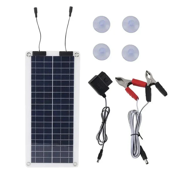 Carvallo Mobilis 100W Ładowarka Solar | Wodoodporna & Przenośna | Podwójne Wyjście 12V–24V | Do Samochodu, Motocykla, Łodzi & Kampera