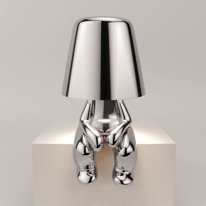 Nowoczesna Złota Metalowa Lampa LED na Stół