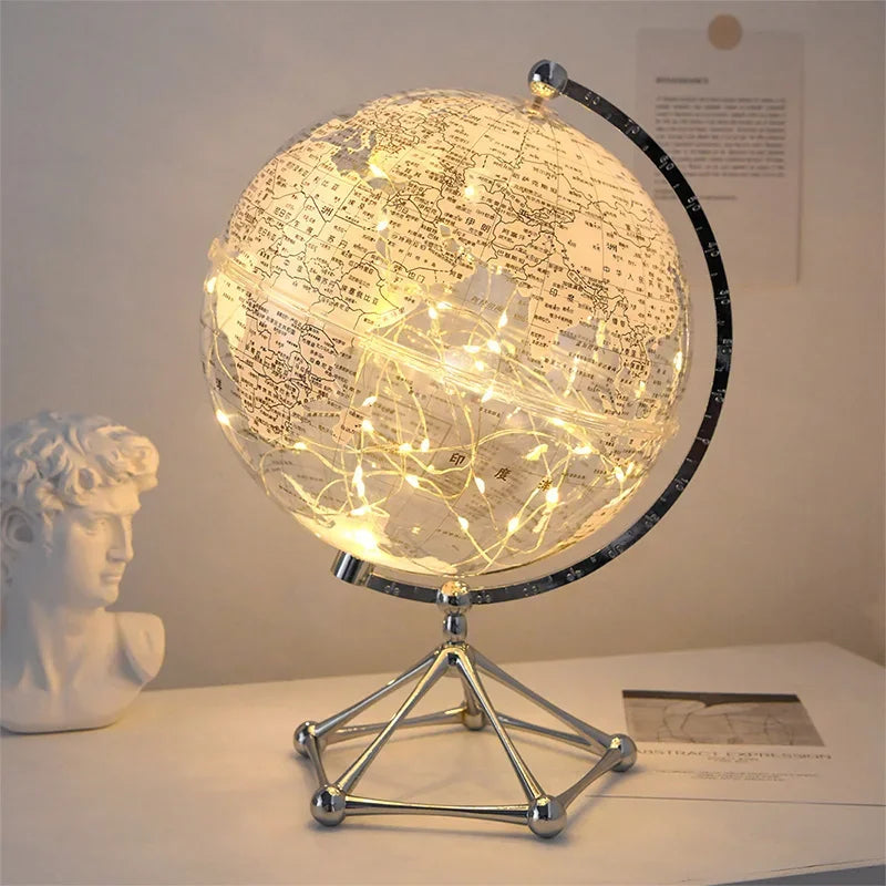 Lampa z Obracającym Się Globusem LED Royaleva – Oświetlający Element Dekoracyjny