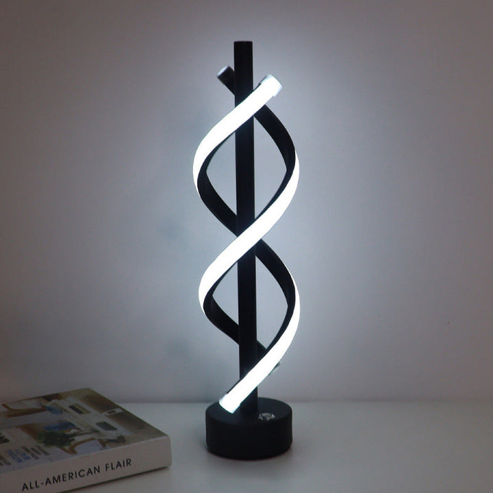 Nordycka podwójna spiralna lampa LED – nowoczesny design z żelaza